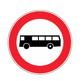 Otobüs Giremez İşareti trafik levhası