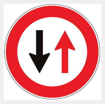 Karşıdan Gelene Yol Ver İşareti trafik levhası