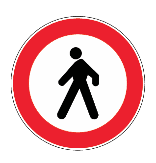 Yaya Giremez İşareti trafik levhası