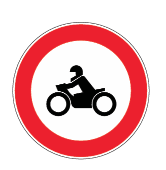 Motosiklet Giremez İşareti trafik levhası